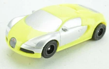 Micro Scalextric Yellow & Silver Bugatti Veyron 1/64 HO Scale Slot Car