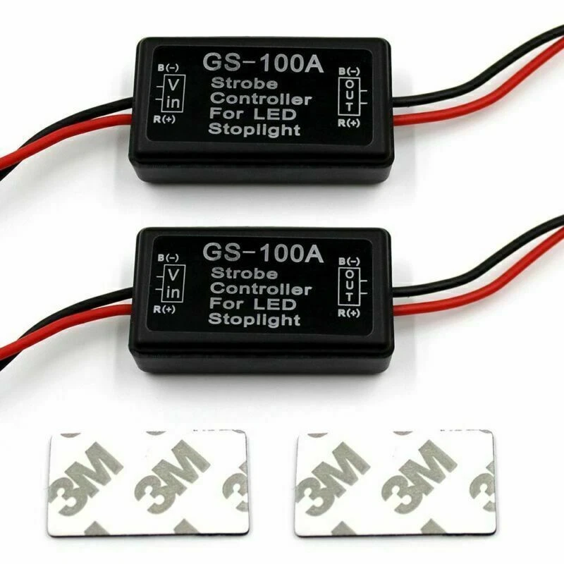 2× GS-100A Car Truck LED Brake Stop Light Flash Strobe Controller Flasher Module - Image 3 of 4