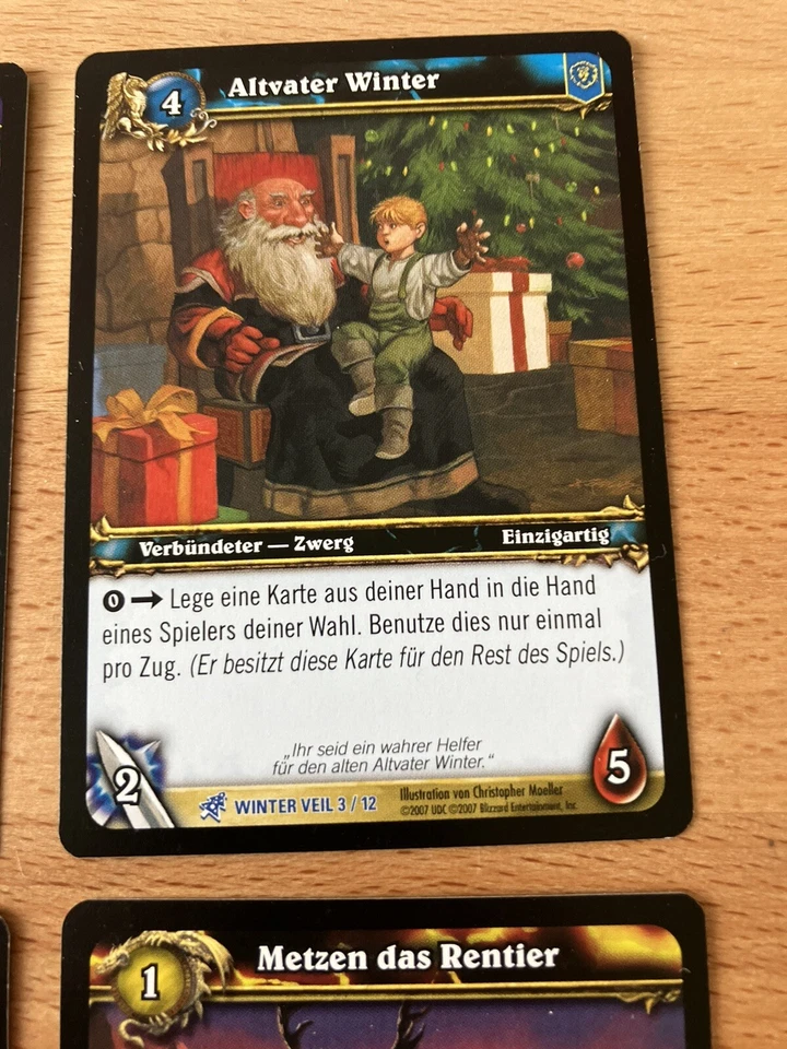 WoW Sammelkarten vollständiges Set 12 Karten aus Serie Winterhauchfest aus 2007 - Bild 4 von 4