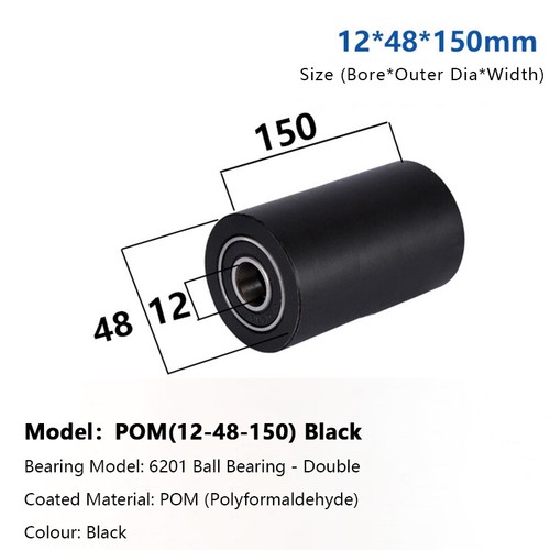Plastic Roller Two Bearing Coated POM / PP Guiding Wheel Flat Belt Idler Various - Picture 90 of 100