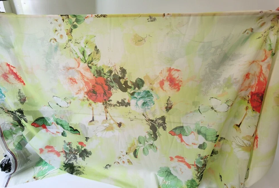 1 Yard X 1.48 meter 30D Vintage Chiffon Fabric Soft Dress Skirt Hanfu Material - Image 3 of 4