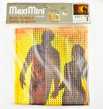 Latch Hook Rug Mural Canvas SILHOUETTE Maximini Aronelle#5317 No Yarn VTG NEW