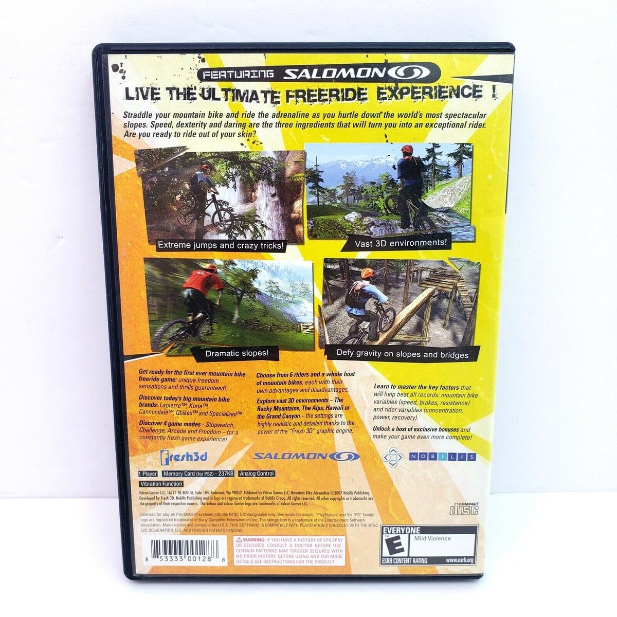 PlayStation 2 PS2 Mountain Bike Adrenaline Complete Video Game 