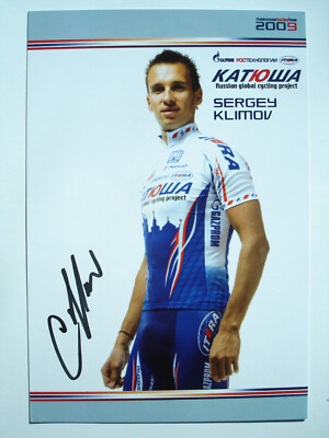 radsport KLIMOV Karte signiert/Autogramm KATUSHA 2009 