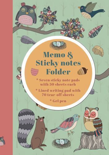 Memo and Sticky Notes Folder : Small Folder Containing 7 Sticky Notepads, a ...