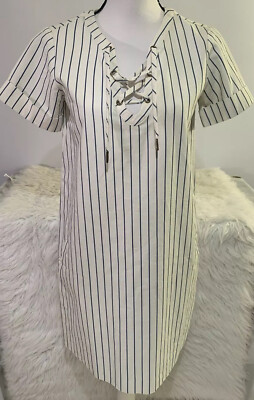 NWT Madewell Harbor Lace-Up Shift Dress Sz XS F2186 | eBay