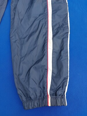 Vtg Fila Men's Heritage Leg Zips Track Pants sz L Navy Red