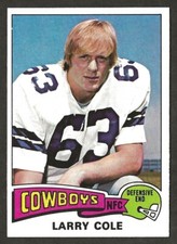 1975 Topps #229 LARRY COLE Dallas Cowboys NM-MT