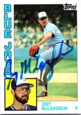 Joey McLaughlin autographed Baseball Card (Toronto Blue Jays) 1984 Topps #556