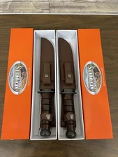 Marbles MR246 Jet pilot survival knife Stacked Leather Handle Sheath Price For(1