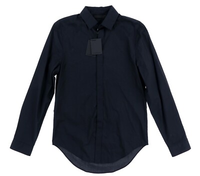 Women's Alexander Wang 153417 Cotton Poplin Black long Sleeve Shirt size 44