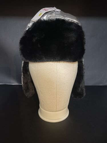 NWT- JUSTICE Girls Metallic Silver Quilted Trapper Hat  Ear Flap Faux Fur Lining - Picture 1 of 8