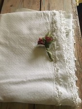 270x210 Copriletto Matrimoniale  Piquet Cotone Tenda Tovaglia Tappeto Pizzo