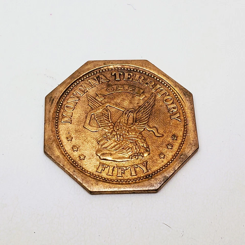 Moneda conmemorativa del centenario de Montana 1964 1851-53 diseño de Augustus Humbert $50 Foto 2 de 4