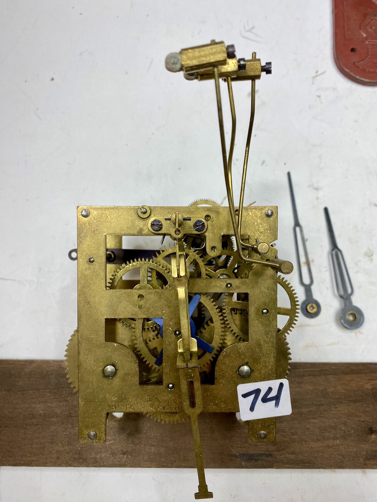 German Wall Clock Movement With Original Chime Rods And Pendulum eBay