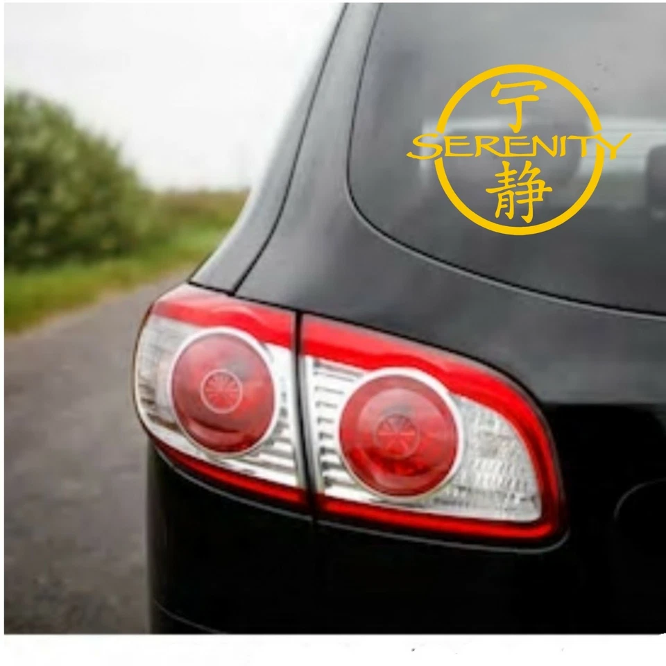 Calcomanía adhesiva circular con logotipo de Serenity coche camión Serenity Firefly ciencia ficción --4" x 5"-- Foto 4 de 4