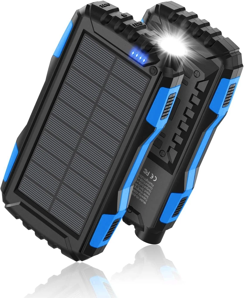 42800mAh Solar Power Bank Portable Charger with External Battery Backup