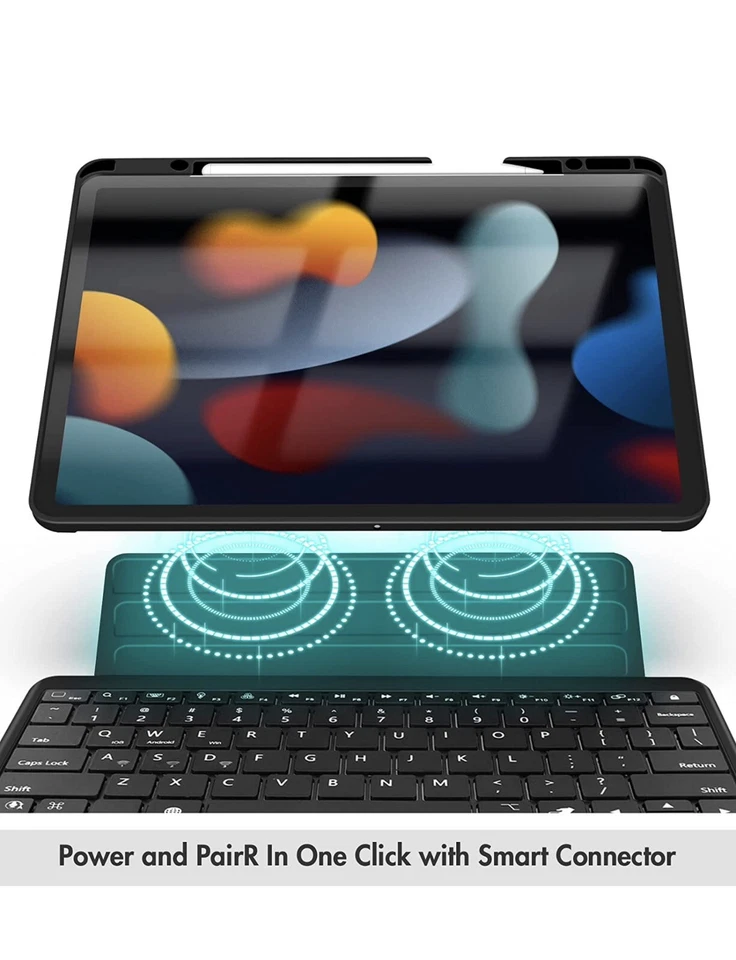 Keyboard Case 12.9" Compatible with iPad (6th Generation 2022) 5th, 3rd, 4th Bac - Image 3 of 4