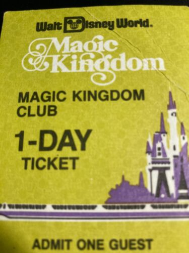 1985 Magic Kingdom Admission Ticket Stub Florida Walt Disney World - Picture 2 of 6