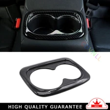 Rear Water Cup Holder Panel Trim 1* For Honda Civic 10th 2016-2021 Carbon Fiber