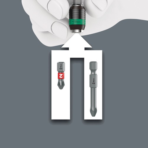 Wera Kraftform Kompakt Pistol RA-R 1, Angle Ratchet Bit Screwdriver Set - 051535 - Picture 13 of 16