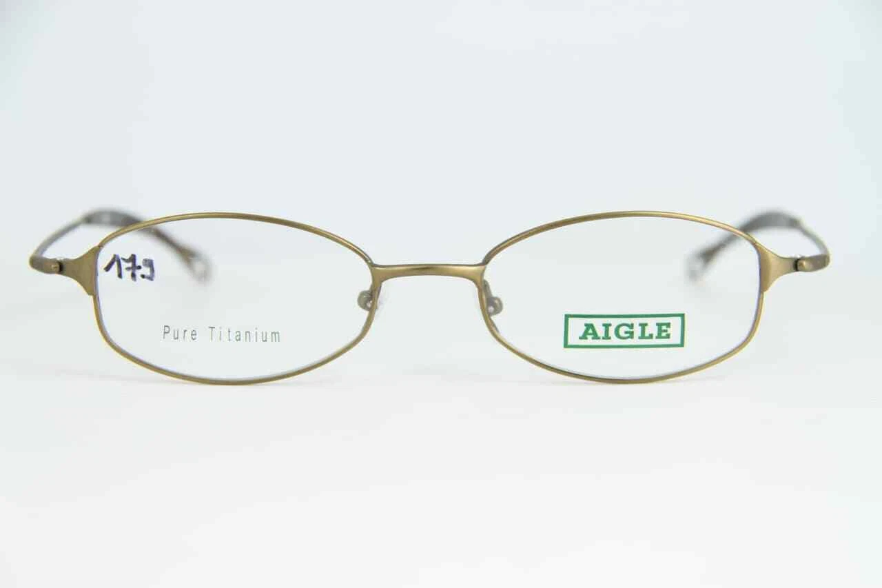 VINTAGE AIGLE GALLO Gold Oval Eyeglasses Optical Frame 17 4