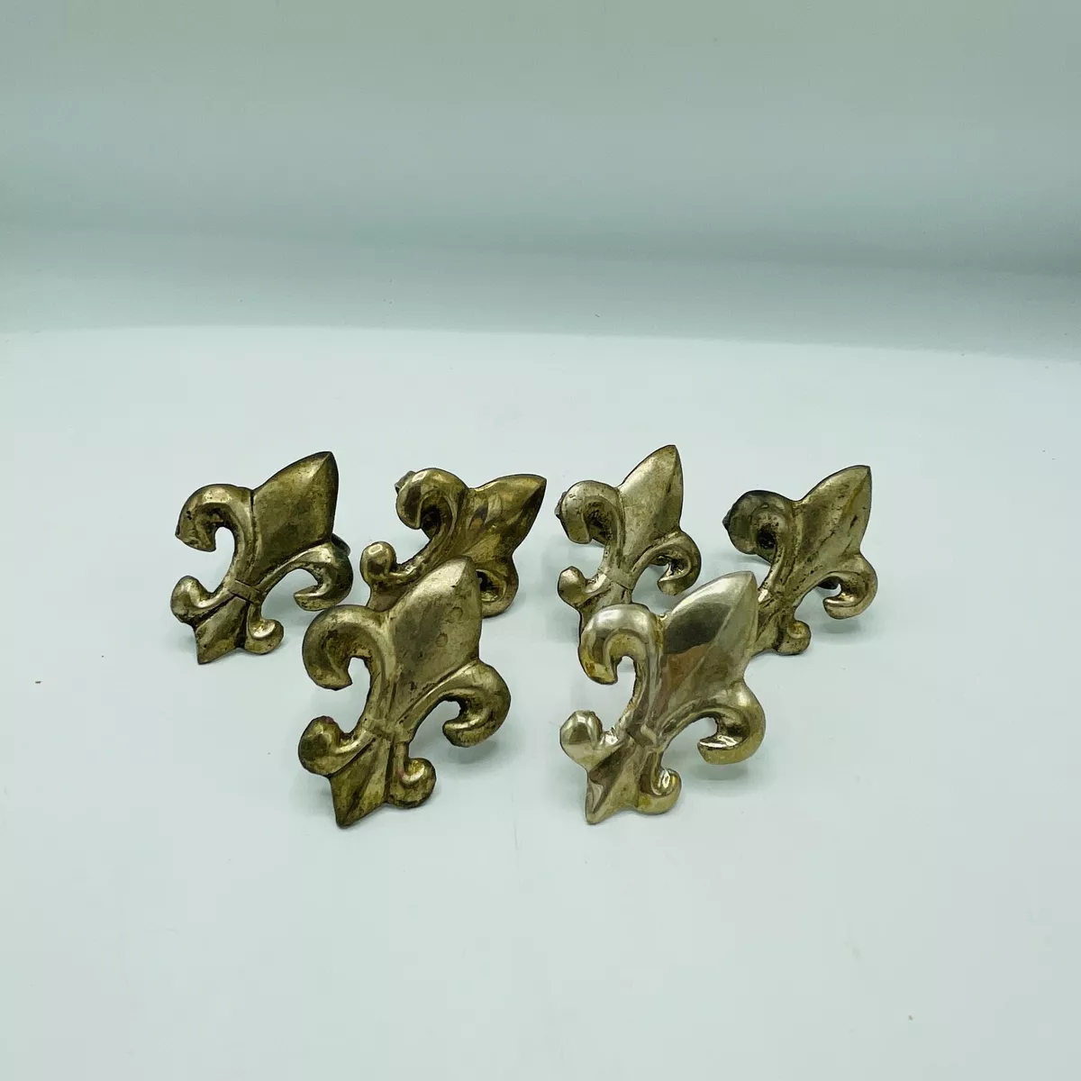 6 Metal Fleur De Lys Napkin Rings Holders French Country Table