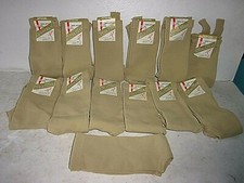 Vtg 13 Pair '70's Twin City's Baseball Sport Stirrup Sock - ARMY TAN - USA