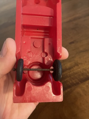 RARE Vintage Hubley Kiddie Toy Plastic Fire Truck USA - Picture 10 of 12