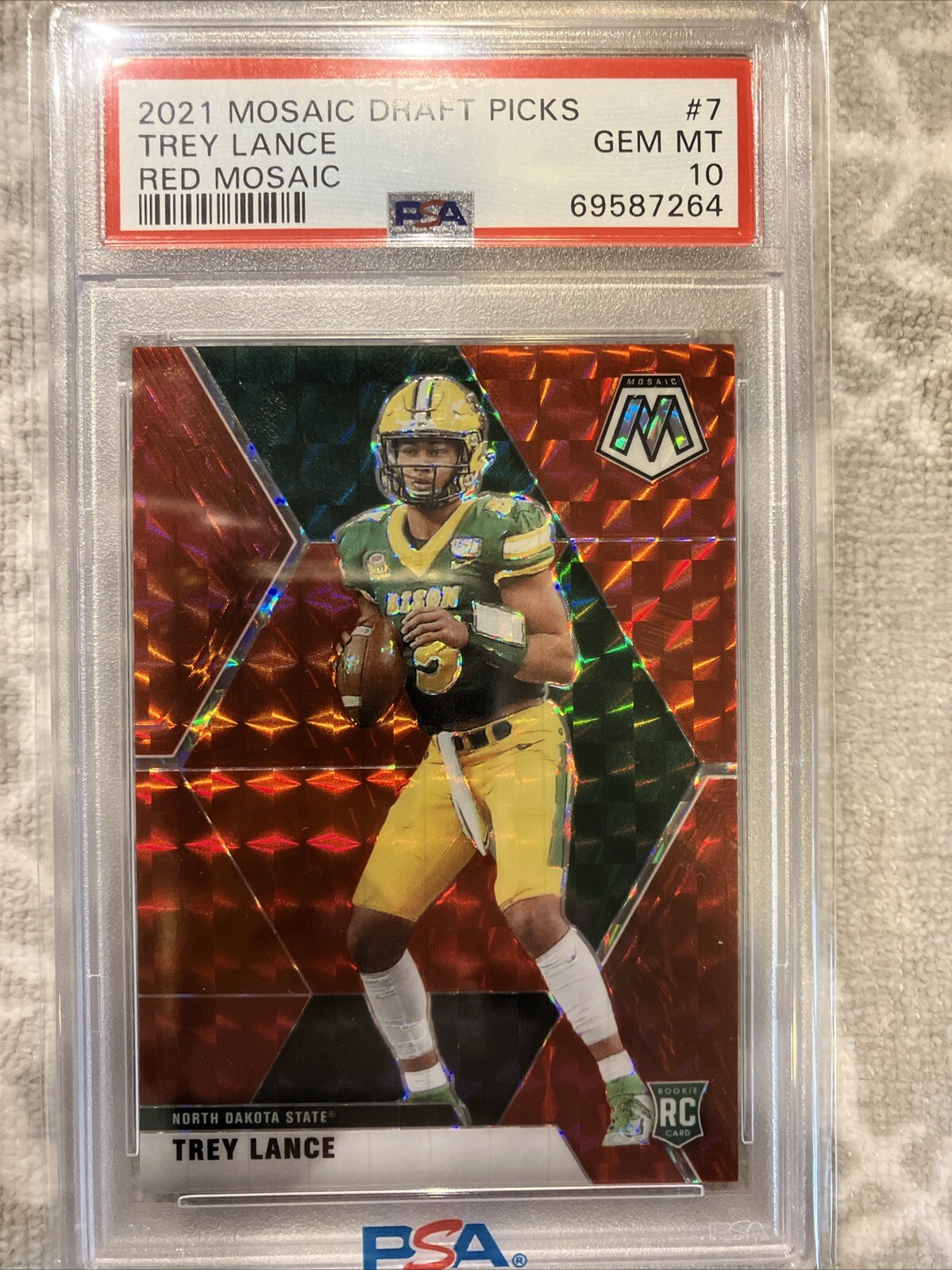 Trey Lance Panini Mosaic Draft Picks #7 Red Mosaic