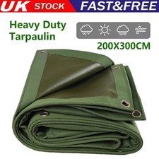 UK Army Canvas Heavy Duty Cotton Tarpaulin Cover Boat Log Store Roofing Sheet