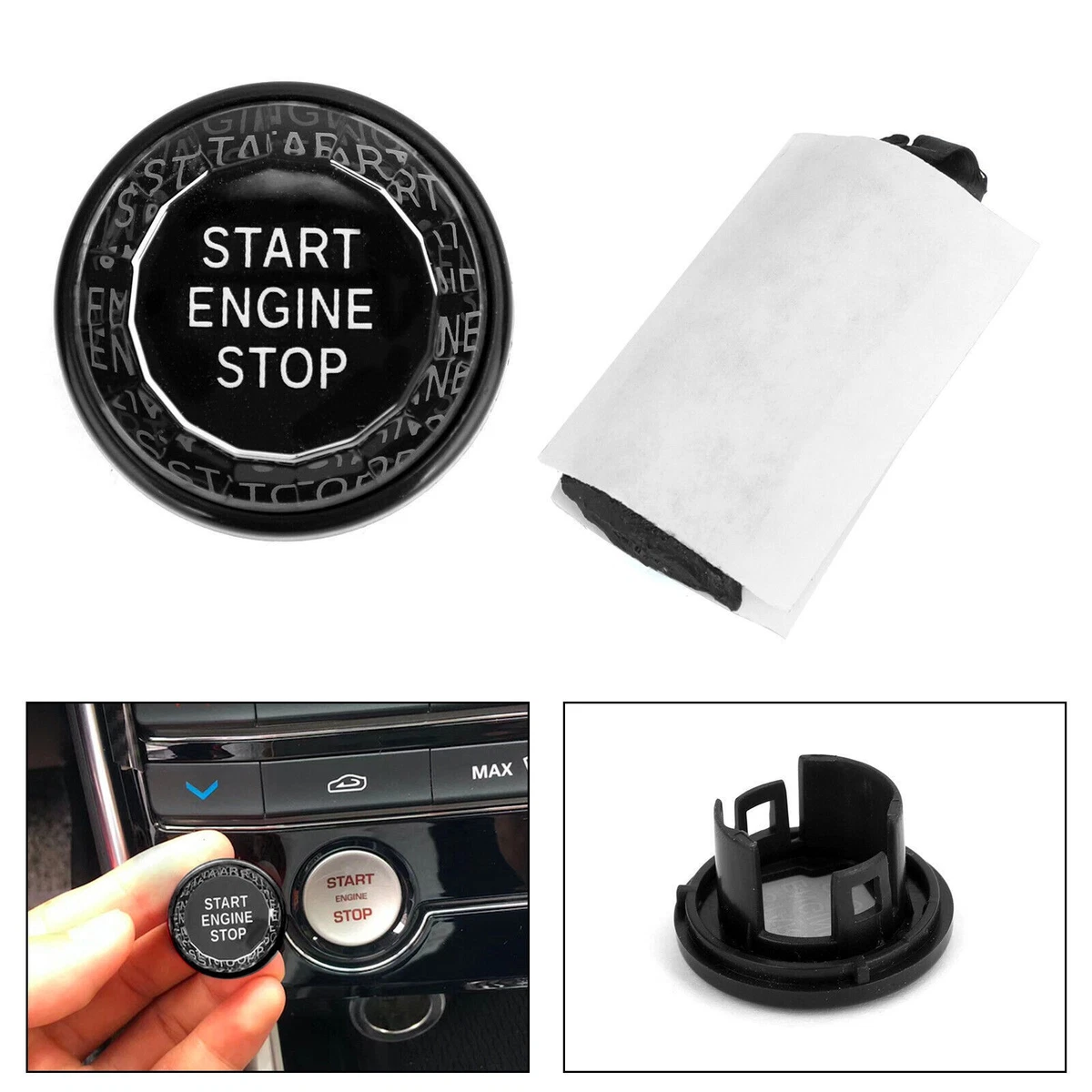 KIMISS Set 7 Copripulsanti In Lega Di Alluminio Per Pannello Cambio Jaguar XF (2012-2015) - Protezione Antigraffio E Stile Argento - 3