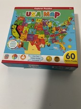 USA Map Puzzle 60 Piece Educational for Kids - by Master kids pieces complete