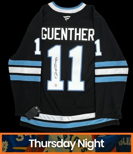DYLAN GUENTHER SIGNED AUTO FANATICS UTAH HOCKEY JERSEY AJ SPORTS COA