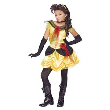 Fun World Girl's Yellow and Black Gothic Beauty Halloween Costume - Size Medium