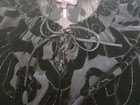 Hale Bob Size Medium Black Silk Sheer Long Sleeve Blouse Top Beaded Velvet Shirt — photo 3
