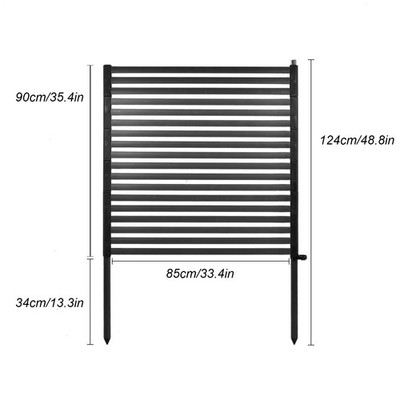 Decorative Outdoor Privacy Screen Panels with Stand for Garden Backyard Patio 