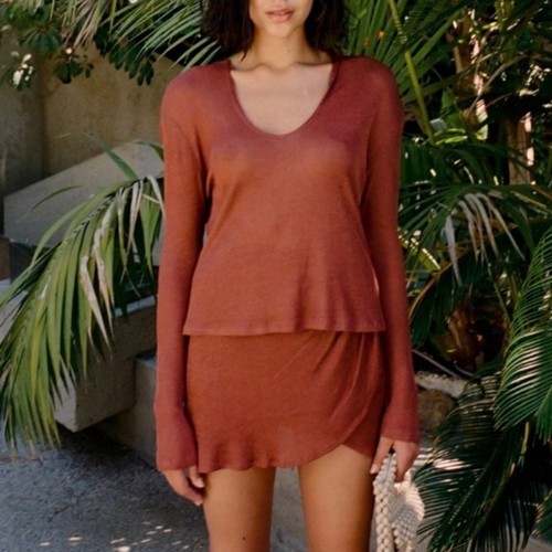 NWT Savannah Morrow Ayra Skirt in Paprika 100% Bamboo size XS