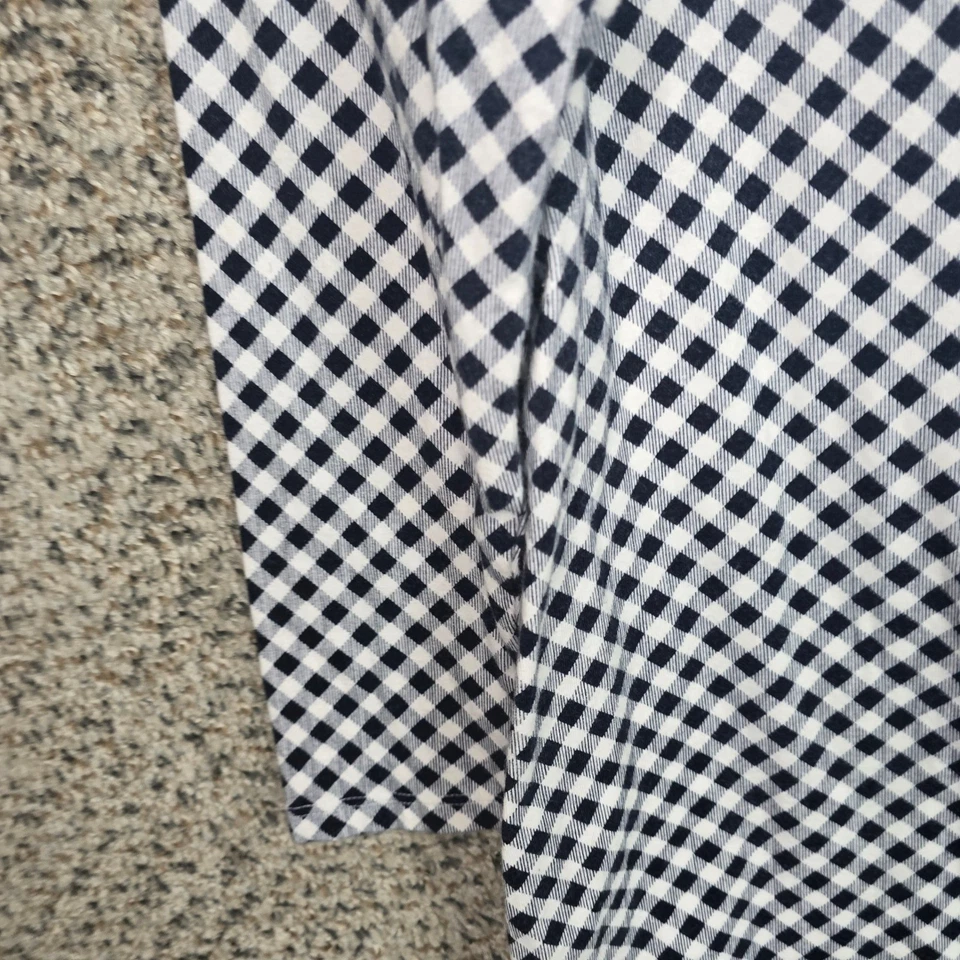 Camiseta Talbots Top Mujer SP Petite Pequeña Azul Guinga Cuello Redondo Informal Damas Foto 3 de 4