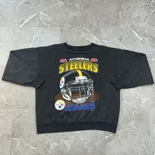 90s Vintage Pittsburgh Steelers Sweatshirt Mens 2XL Distressed Pullover Crewneck