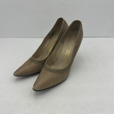 Vintage Mademoiselle Womens Leather Pointed Toe Stiletto Pumps EU 25 US 9.5