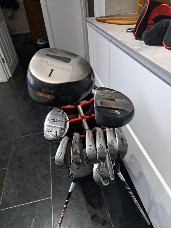 FULL SET OF MENS YONEX SUPER ADX 200 PPS GRAPHITE GOLF CLUBS, RIGHT HANDED - Image 3 of 4