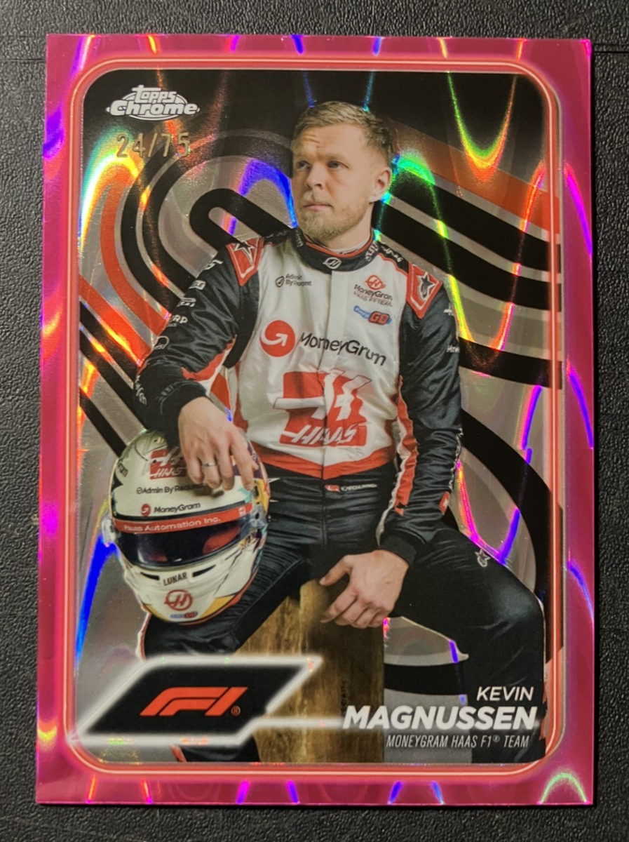 24/75 Pink RayWave Kevin Magnussen #16 Portrait - 2024 Topps