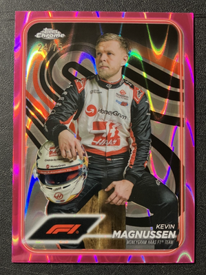 24/75 Pink RayWave Kevin Magnussen #16 Portrait - 2024 Topps
