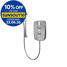 Image of Aqualisa Lumi+ Electric Shower 10.5kW Retrofit Modern 5 Spray Mirrored Chrome