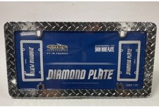 Cruiser 30830 Universal Diamond Plate License Plate Frame - Chrome