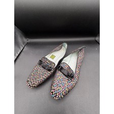 Vintage Daniel Green Multicolor Black Slippers Size B100 Theater Cost