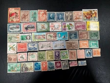 Latino countries mix of 50 used postage stamps