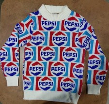 Vintage Pepsi Cola Knit Sweater Small ?-Acryl...