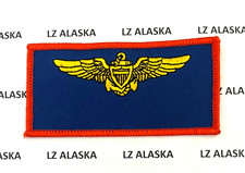 U.S. NAVAL AVIATOR BLUE NAMETAG RED BORDER PATCH N16